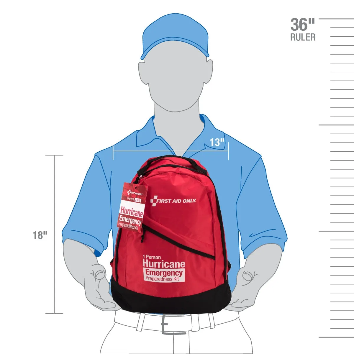 1 Person Emergency Preparedness Hurricane Backpack