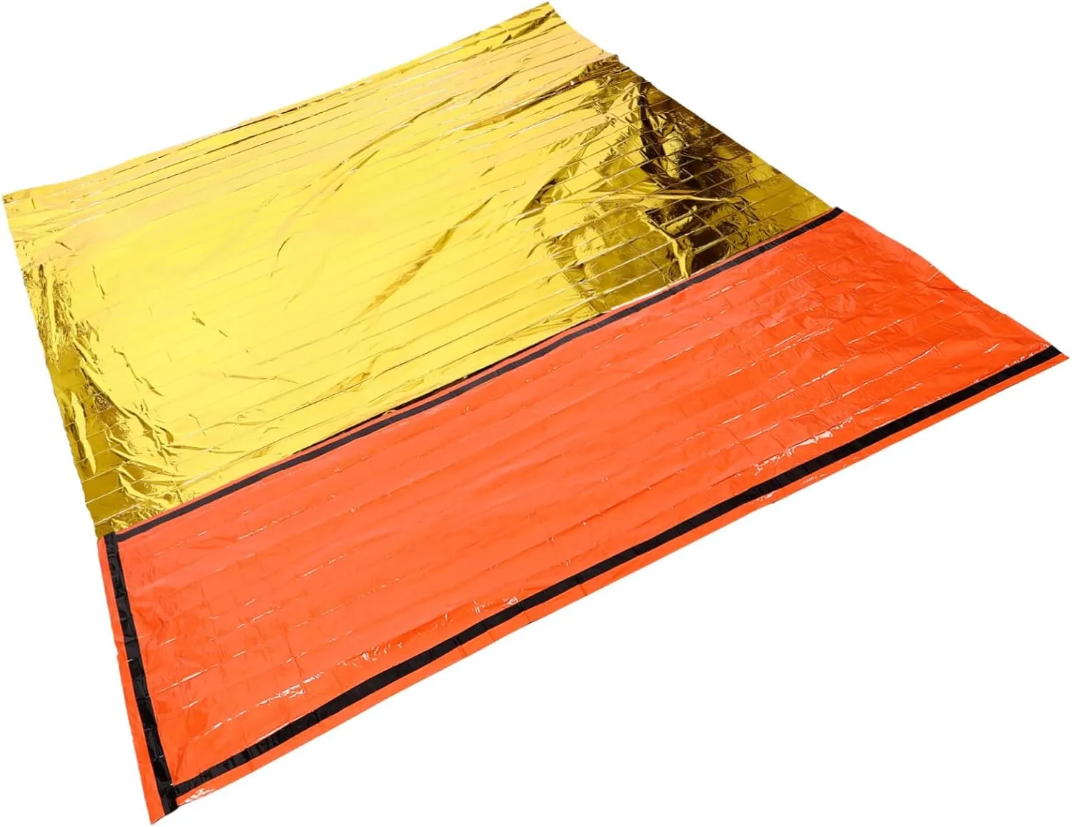 1 Set Outdoor Reflective Film Blanket Emergency Lightweight Insulation for Camping Hiking and Survival Compact Folding Design for Easy Carrying