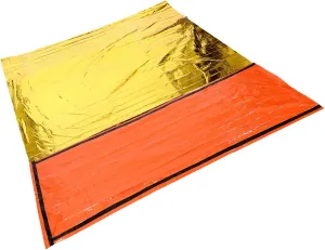 1 Set Outdoor Reflective Film Blanket Emergency Lightweight Insulation for Camping Hiking and Survival Compact Folding Design for Easy Carrying