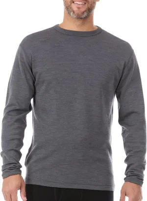 100% Merino Wool - Men's Long Sleeve Crew Shirt - Thermal Base Layer