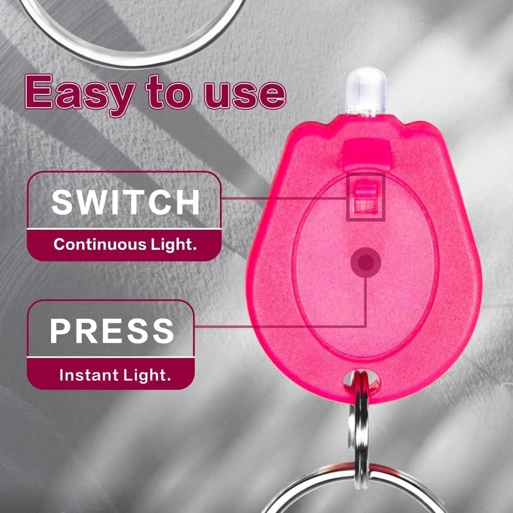 100 Pack Ultra Bright Mini LED Keychain Flashlight, Small Key Ring Flashlight, LED Keychain Light for Outdoor Activities Emergency Light - Multi-Colored Shell
