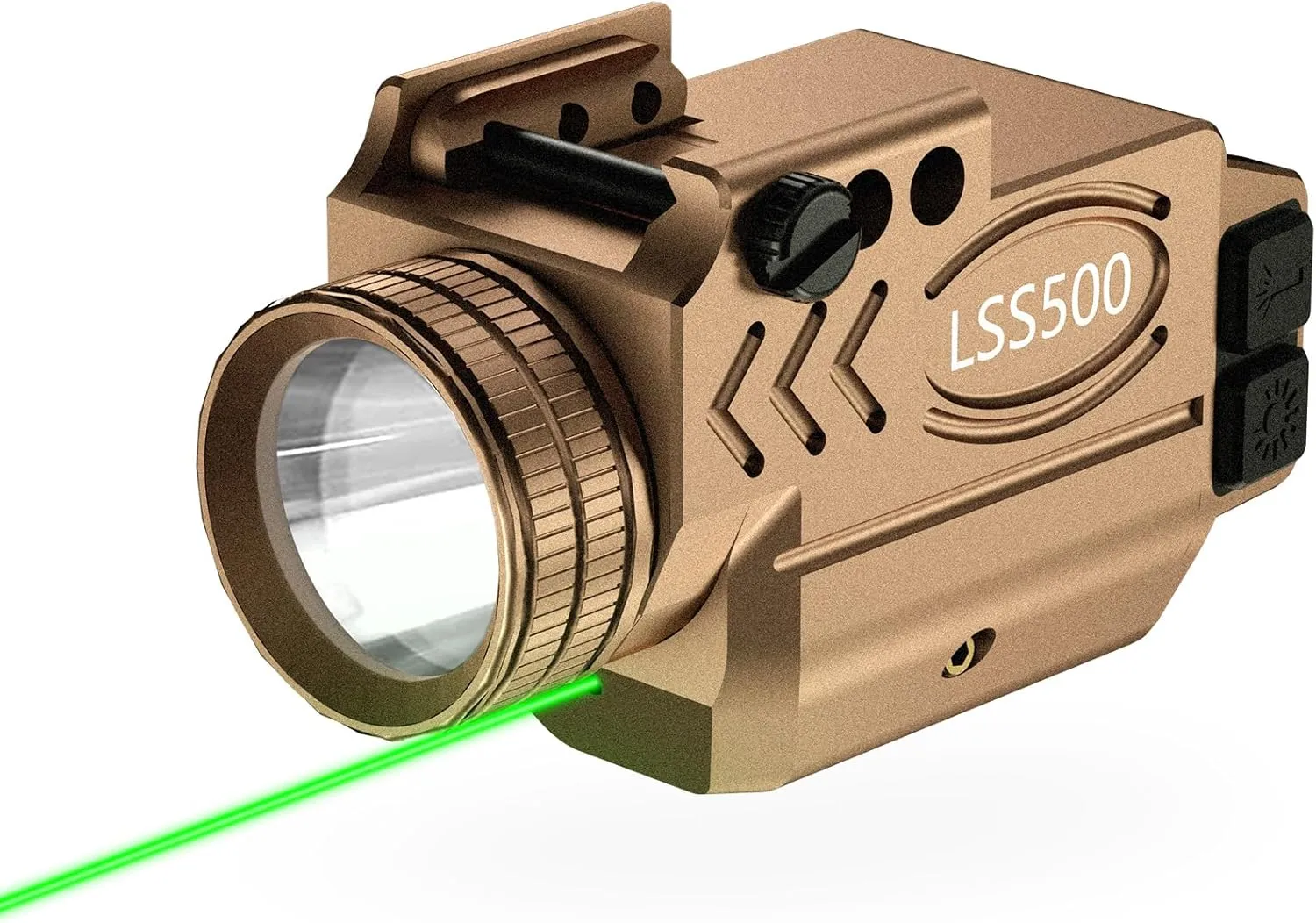 1000 Lumens Pistol Light Green Laser Combo, Aluminum Tactical Weapon Light with Momentary and Strobe Mode, Magnetic USB Rechargeable and Ambidextrous Button, Fits for Compact Rail Mount