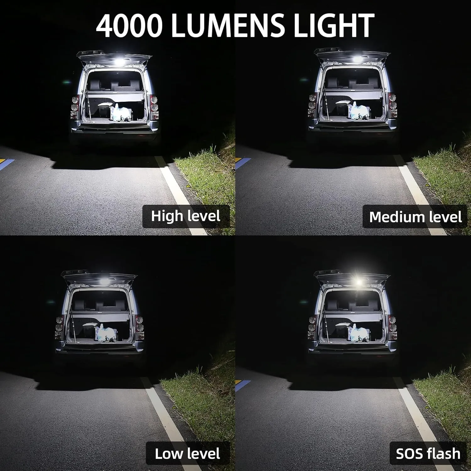 10800mAh Camping Lights Rechargeable Magnet Tant Hanging Lighting , LED 4200LM & 32W Waterproof Emergency Home Camping Lamp with 4 Adjustable Light Modes
