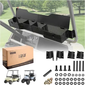10L0L Golf Cart Front Inner Storage Utility Basket with Cover for 2000-up Club Car DS， Dash Storage Box Tray Organizer