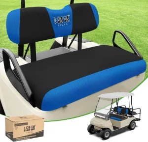10L0L Golf Cart Seat Covers Kit, for Club Car DS and EZGO TXT RXV Original Front Seat Cushion, Breathable Fabric Material Keep Cool in Summer, No Need to Use Gun Nails