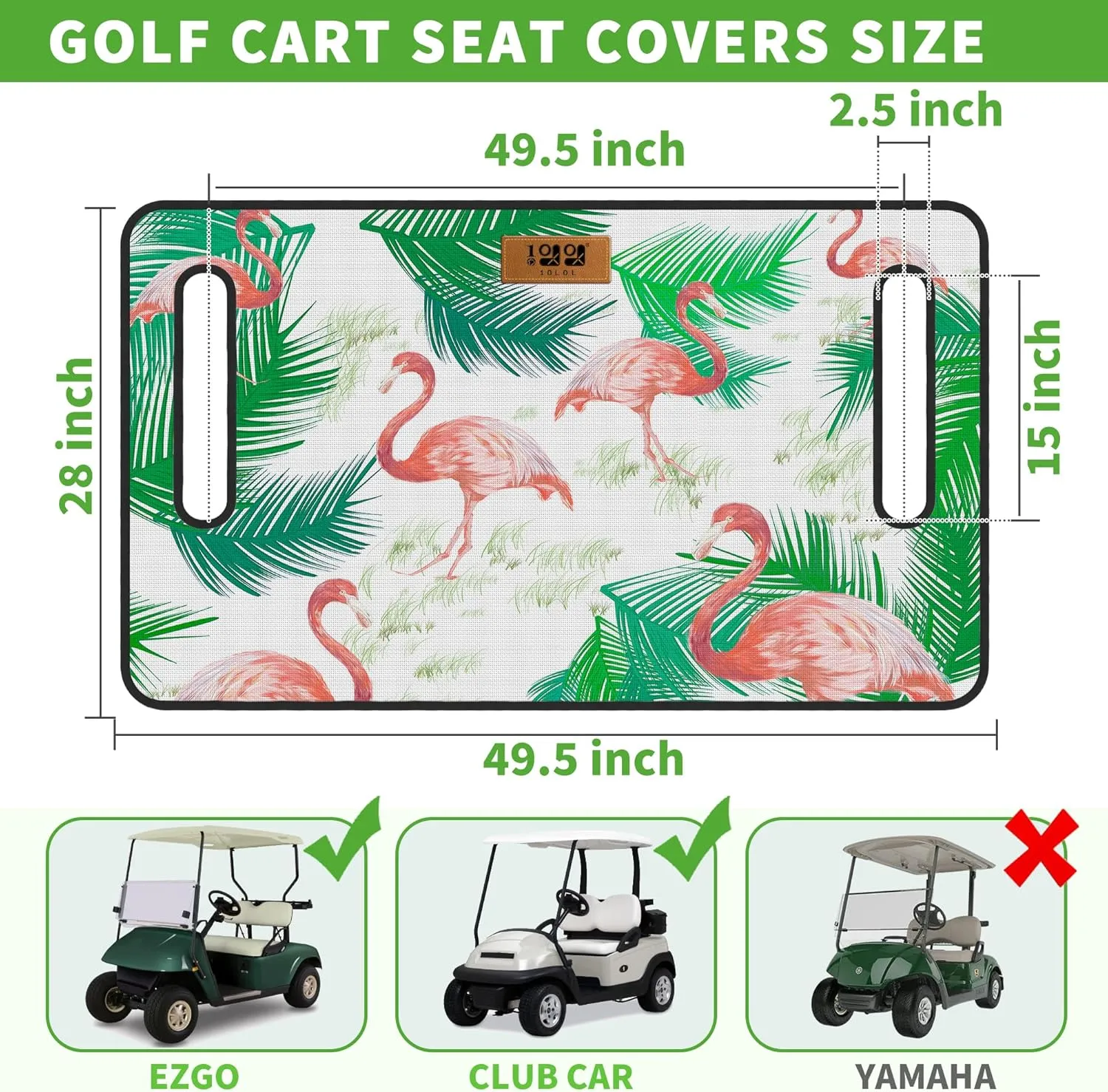 10L0L Universal Golf Cart Seat Cover Blanket Cushion Cover for EZGO TXT RXV/Club Car DS Precedent, Seat Towel for 2/4 Person Seats Suitable for All Weather
