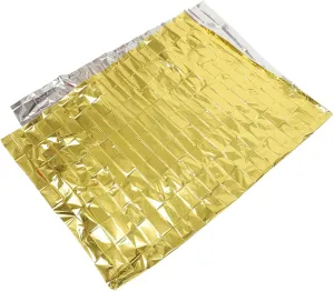 10pcs Emergency Thermal Blanket Portable Reflective Insulation for Outdoor Camping Hiking Survival Gear Lightweight Compact Design for Heat Retention and Moisture