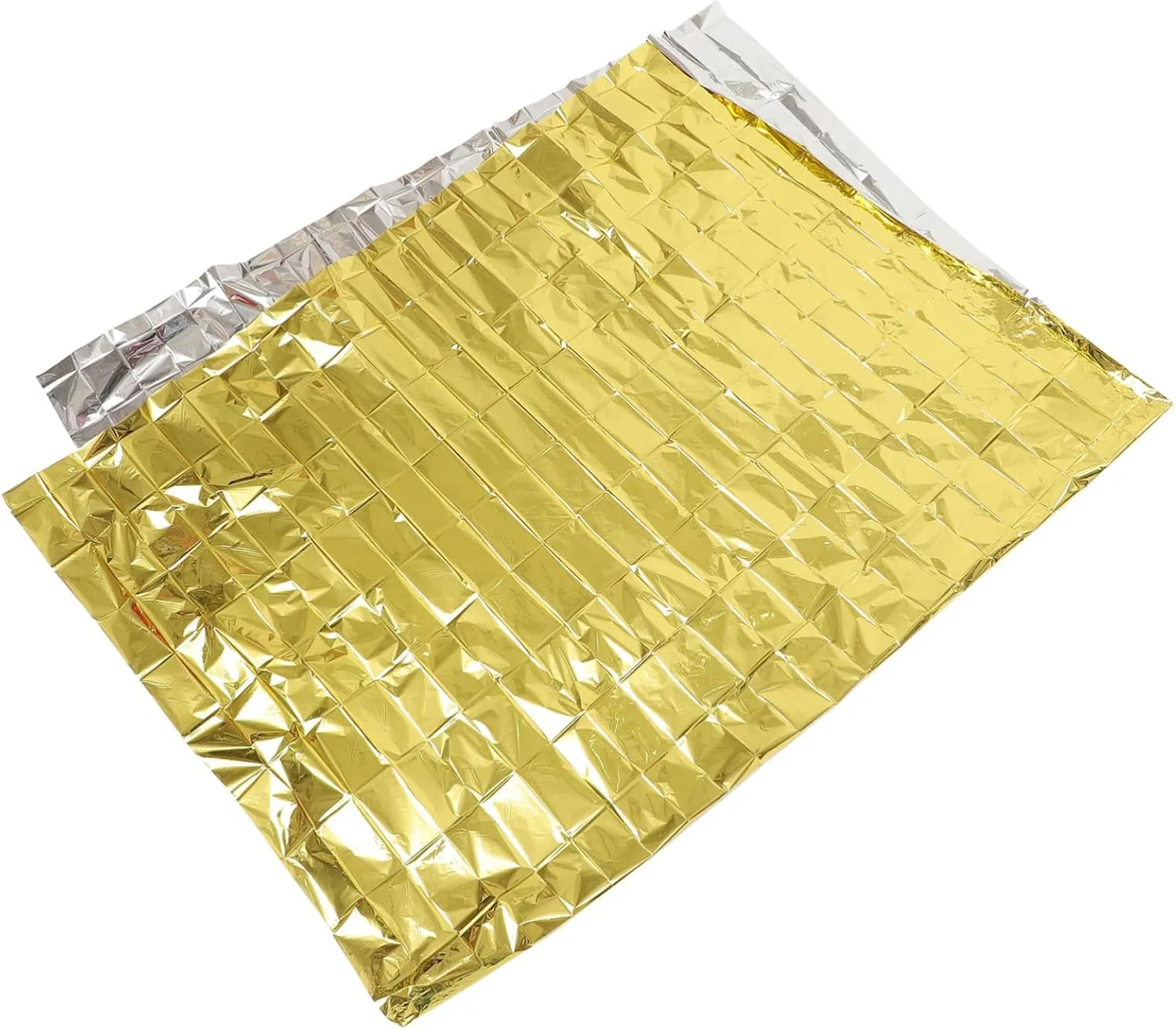 10pcs Emergency Thermal Blanket Portable Reflective Insulation for Outdoor Camping Hiking Survival Gear Lightweight Compact Design for Heat Retention and Moisture