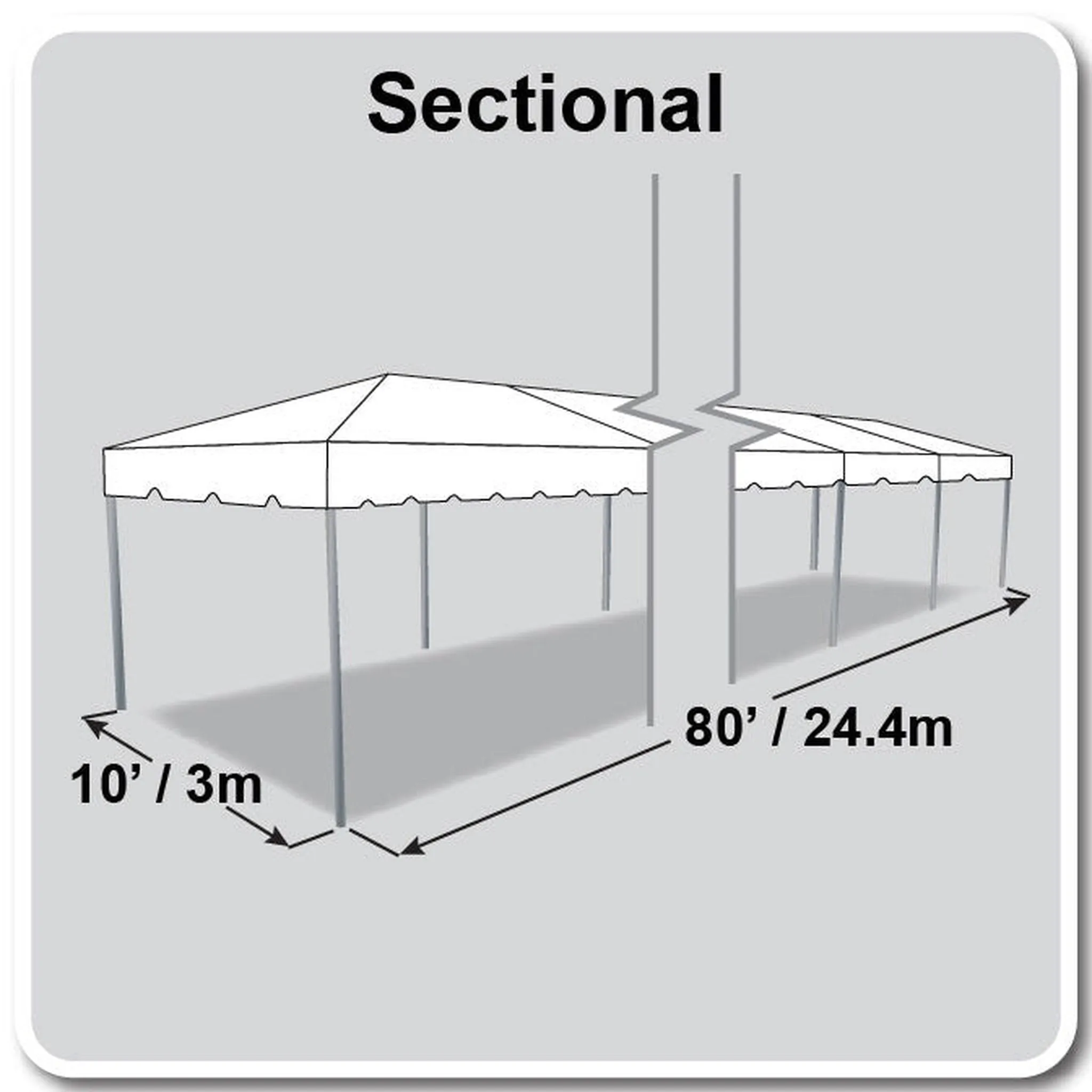 10x80 Classic Series Frame Tent