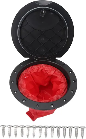 11.2 inch Black Deck Plate Kit,Black Deck Plate Kit Deck Hatch with Storage Bag for Kayak Boat Fishing Rigging Cano Accessories