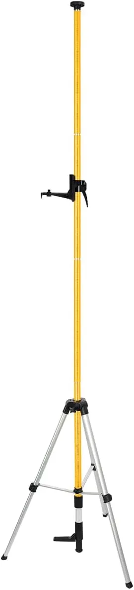 12 Ft./3.7M Professional Lasers Level Pole with Tripod, Adjustable Telescoping Pole for Leveling Tools, Multi-functional Fine-tuning Bracket with 1/4” and 5/8” Thread Adapters, Includes Carrying Bag