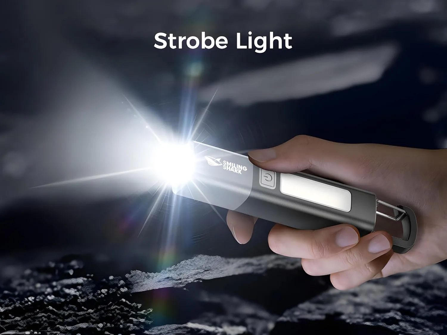 1200mAh Portable Torch LED Work Light, COB Side G1 Flash Light, 3 Modes Zoomable Focus White Waterproof Powerful Super Bright EDC, Outdoor Emergency, Mini-Rechargeable, Camping Flashlight (2, Black)