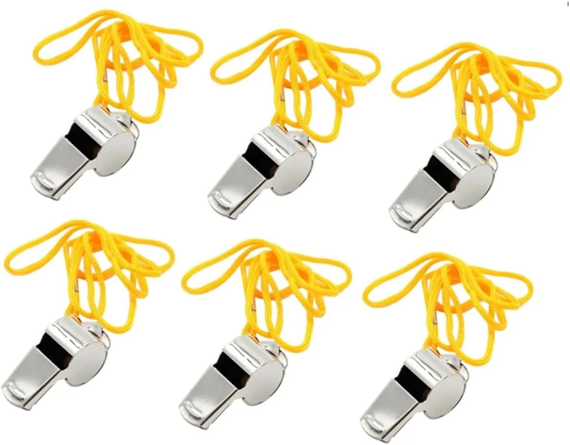 12Pcs Emergency Whistles Loud Survival Whistles for Outdoor Activities Camping Hiking and Training Portable and Durable with Keychain for Easy Carrying