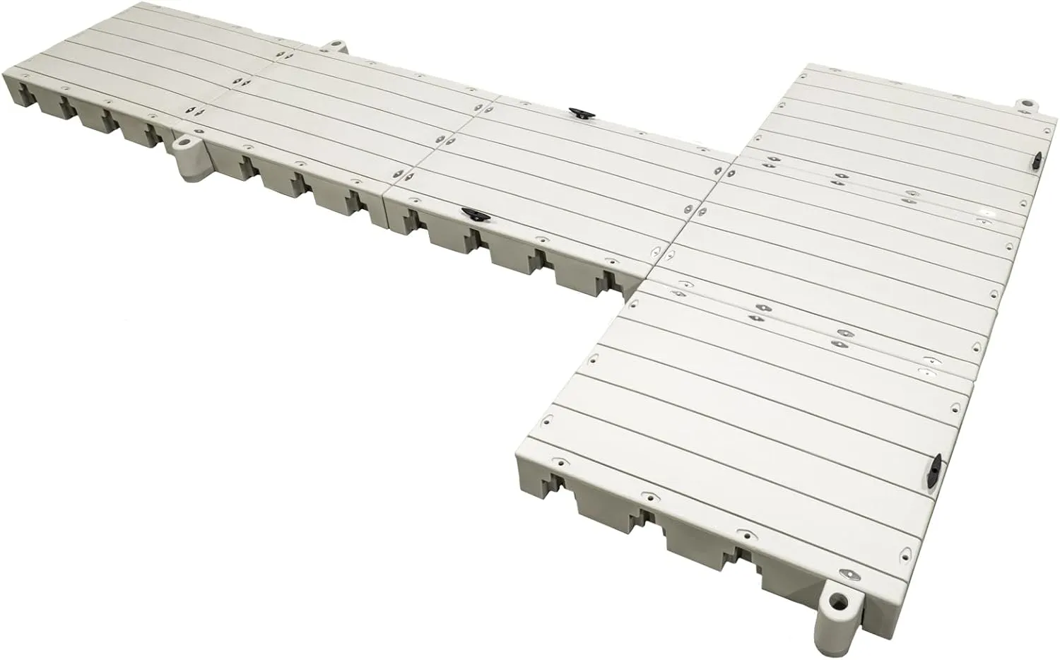 15-Foot Floating Dock Kit, T-Shape Floating Dock for Lakes and Ponds for Fishing, Swimming, Boats, Complete Kit with Modular Sections, Connectors, and Hardware