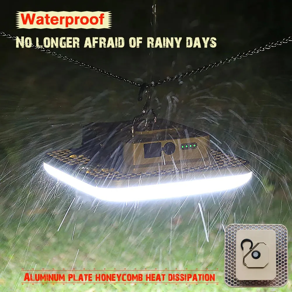 18,000mAh 100W LED Camping Lantern - Rechargeable Magnetic Torch & Tent Light for Emergencies & Work
