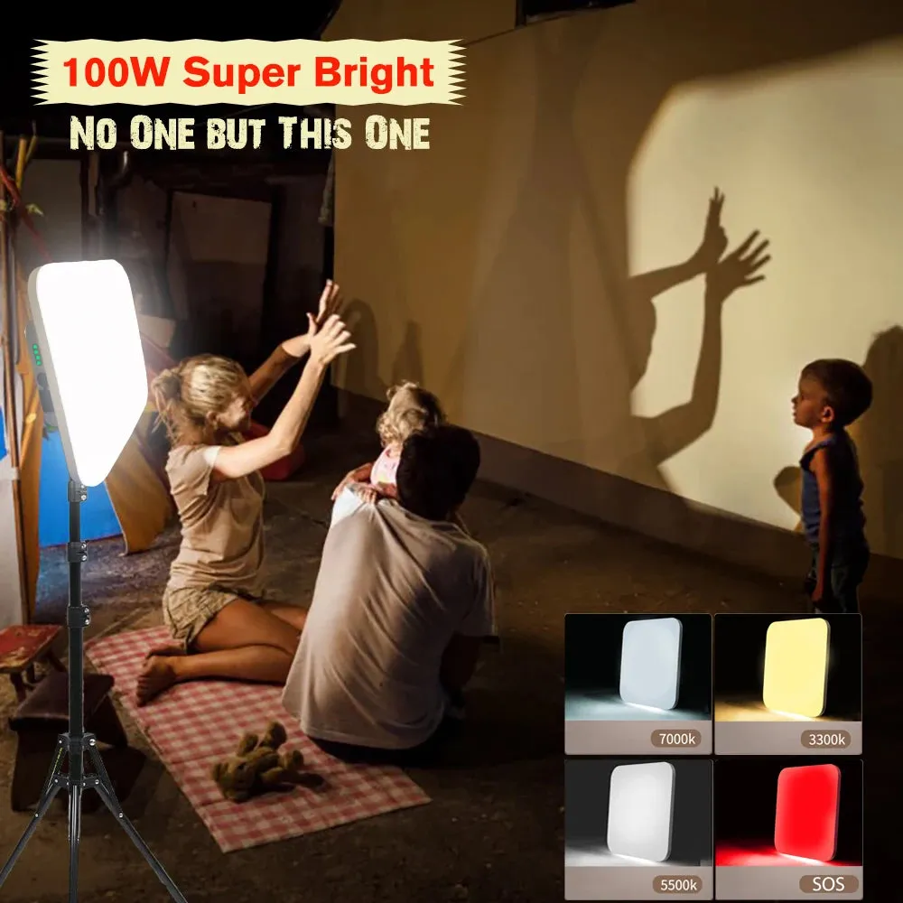 18,000mAh 100W LED Camping Lantern - Rechargeable Magnetic Torch & Tent Light for Emergencies & Work