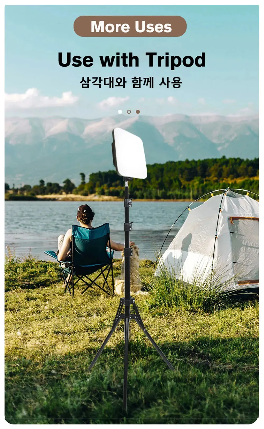 18,000mAh 100W LED Camping Lantern - Rechargeable Magnetic Torch & Tent Light for Emergencies & Work