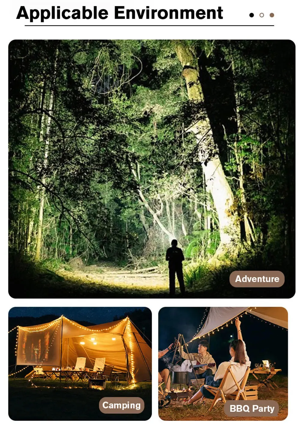 18,000mAh 100W LED Camping Lantern - Rechargeable Magnetic Torch & Tent Light for Emergencies & Work