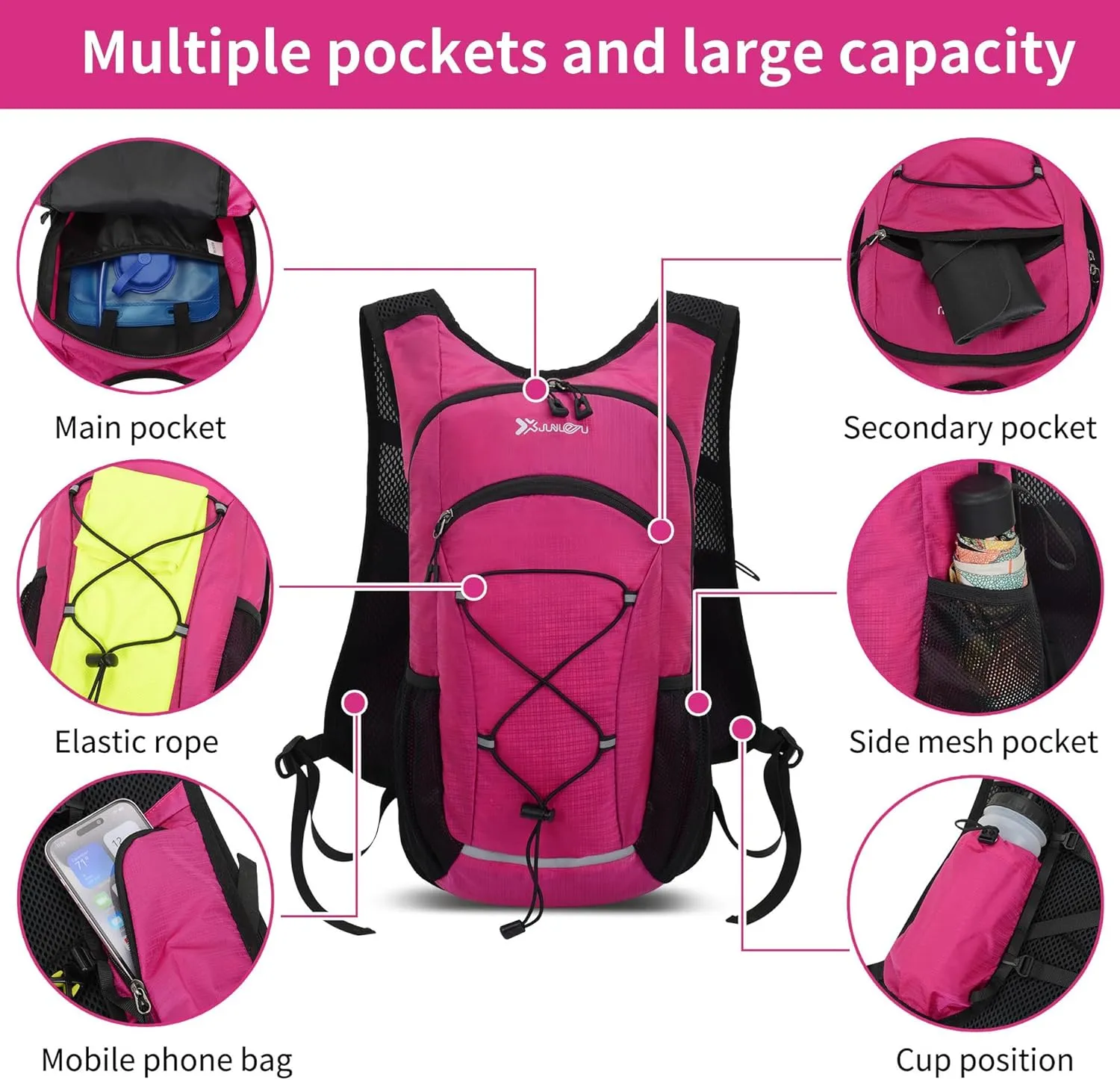 18L Hiking Backpack for Women Men Small Backpack Lightweight Packable Travel Daypack Back Pack for Camping