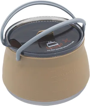 1L Compact Collapsible Cooking Pot Travel Hiking Fishing Picnic Boiling Water Kettle Tea Pot Outdoor Camp Cookware