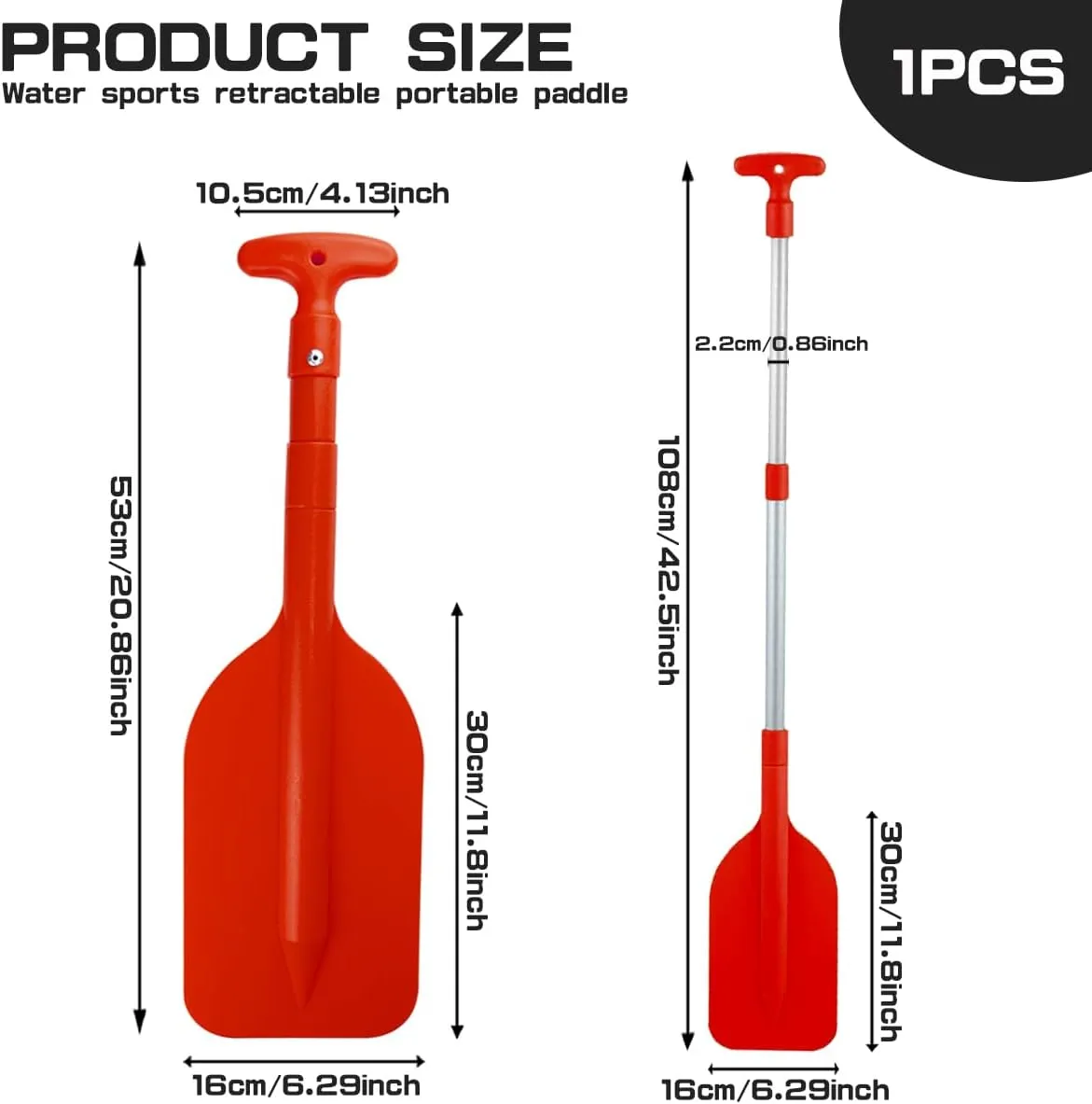 1Pcs Telescopic Kayak Paddle Rafting Boat Paddle Canoe Oars