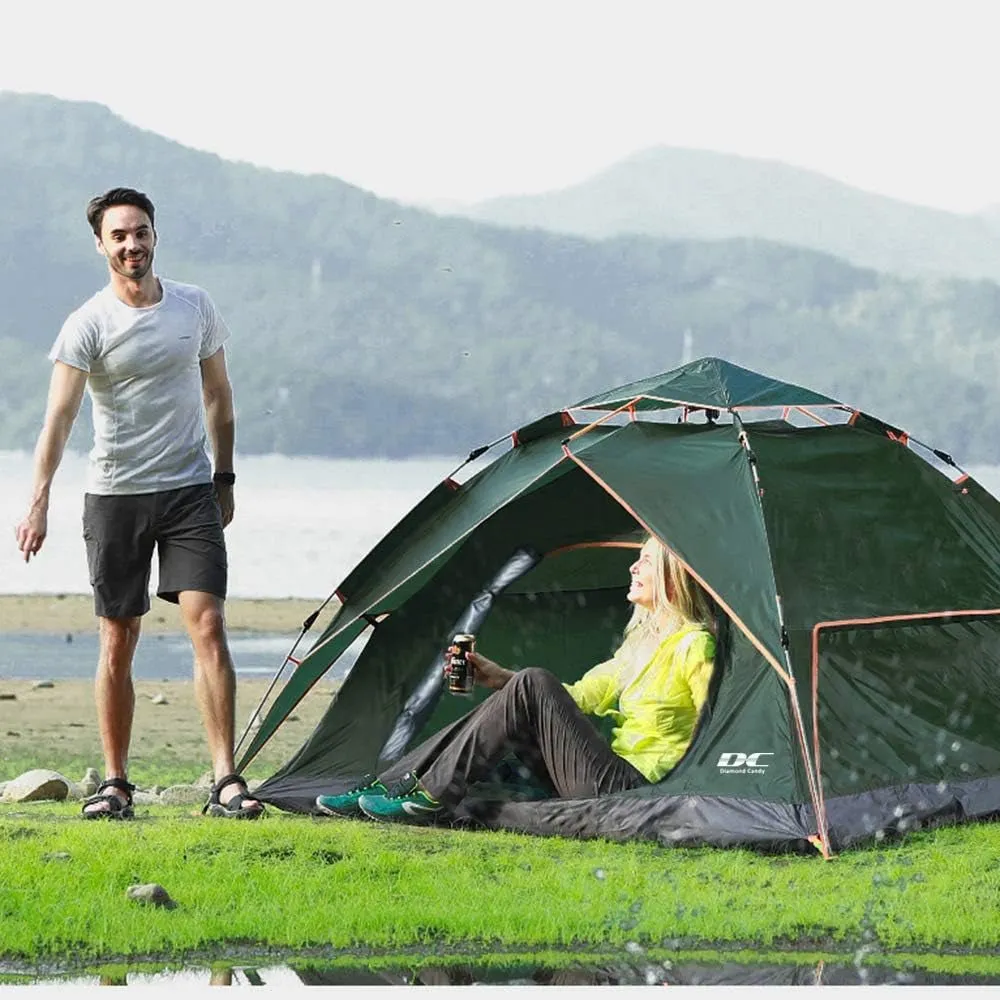 2-3 Person Pop Up Camping Tent, 3000Mm Waterproof, Instant Setup