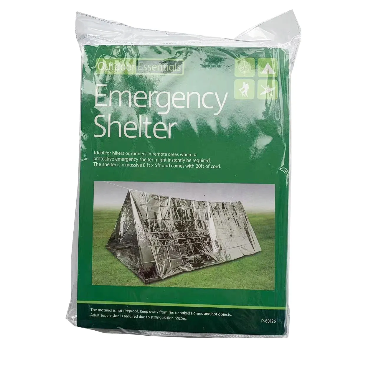 2 Person Emergency Shelter Bivy Survival Tent Kit - Mylar Tube Tent Sleeping Bag Waterproof Outdoor SOS Thermal Blanket Reusable