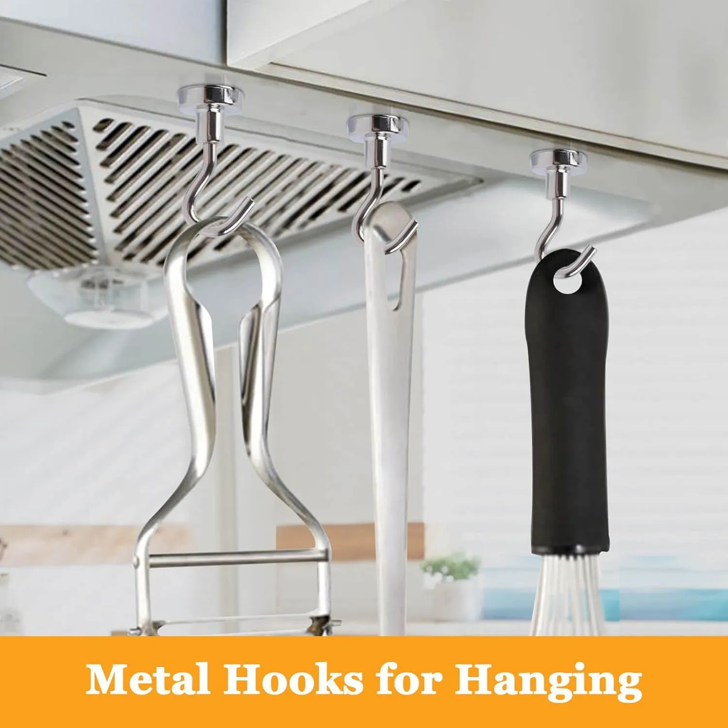 20Pack Magnetic Hooks, 35lb  Strong Magnetic Hooks Heavy Duty Rare Earth Neodymium Magnets with Hooks for Hanging, Heavy Duty Hooks Magnetic for Cruise Cabins Camping Kitchen Fridge Classroom Office