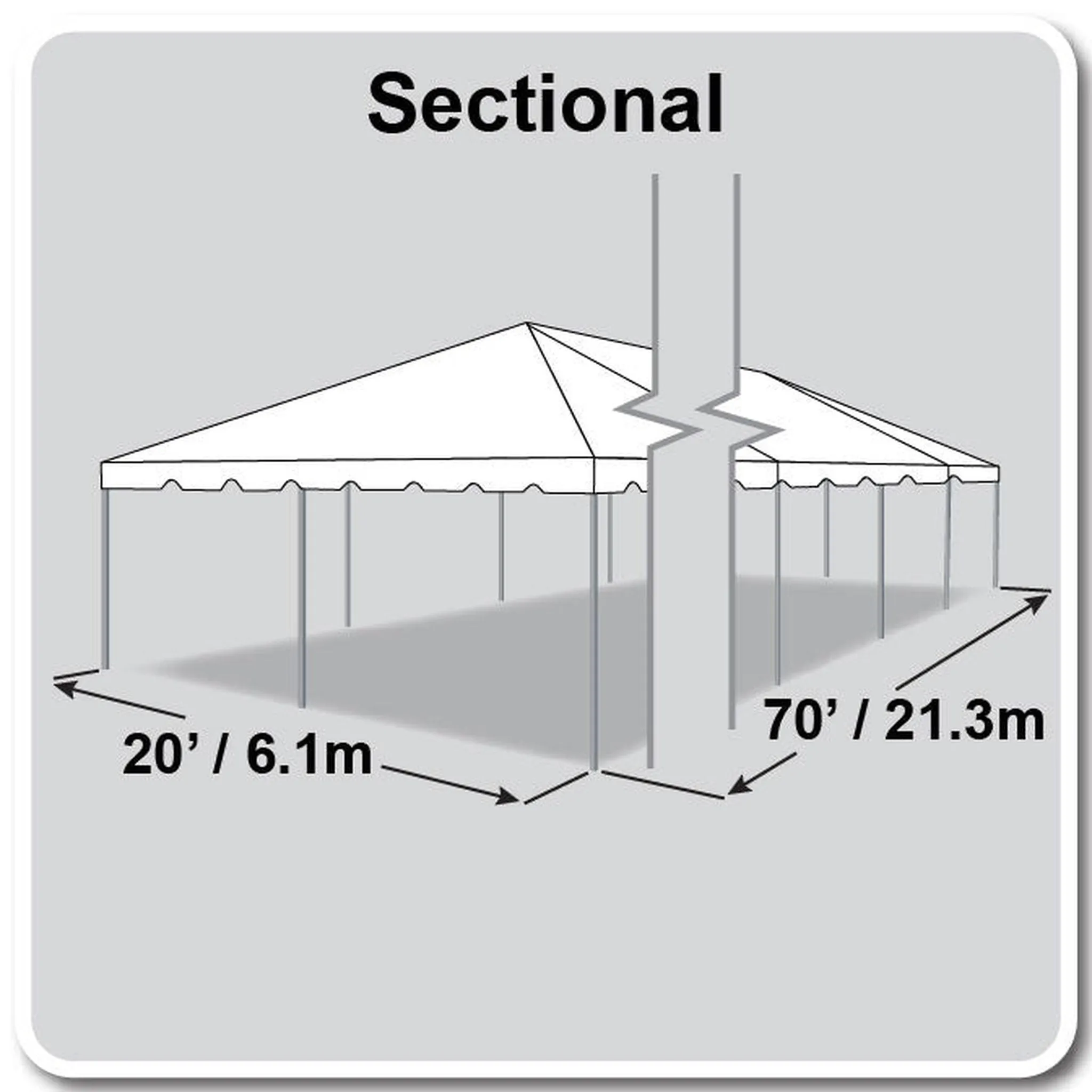 20x70 Classic Series Frame Tent