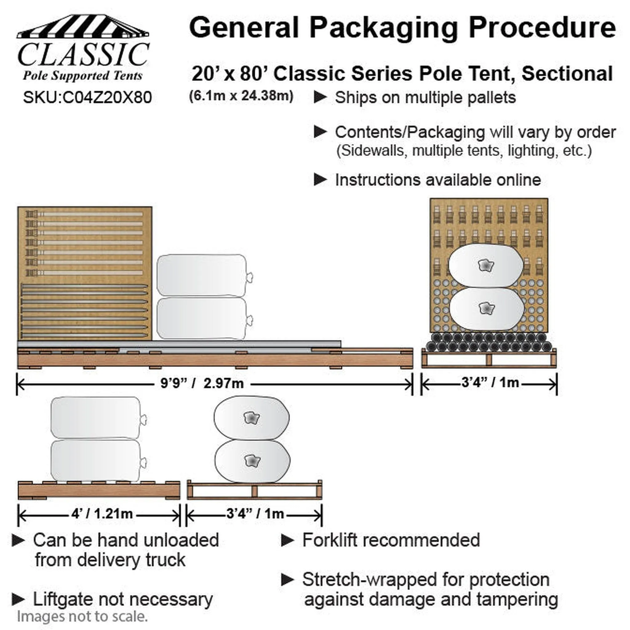 20x80 Classic Series Pole Tent