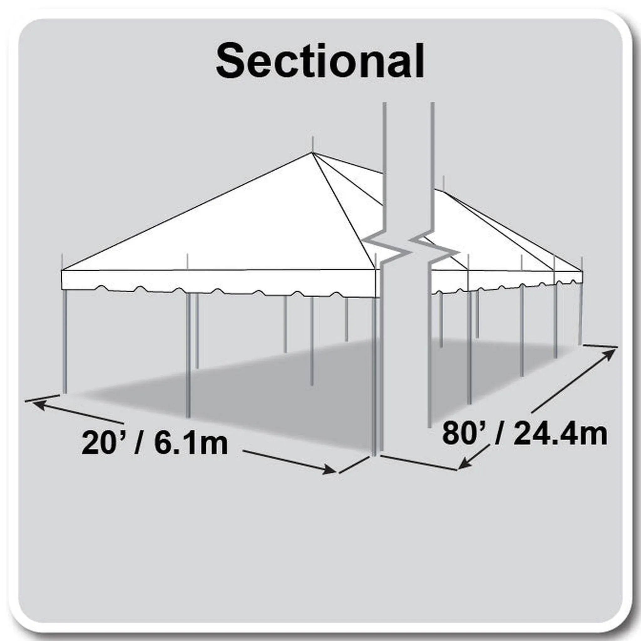 20x80 Classic Series Pole Tent