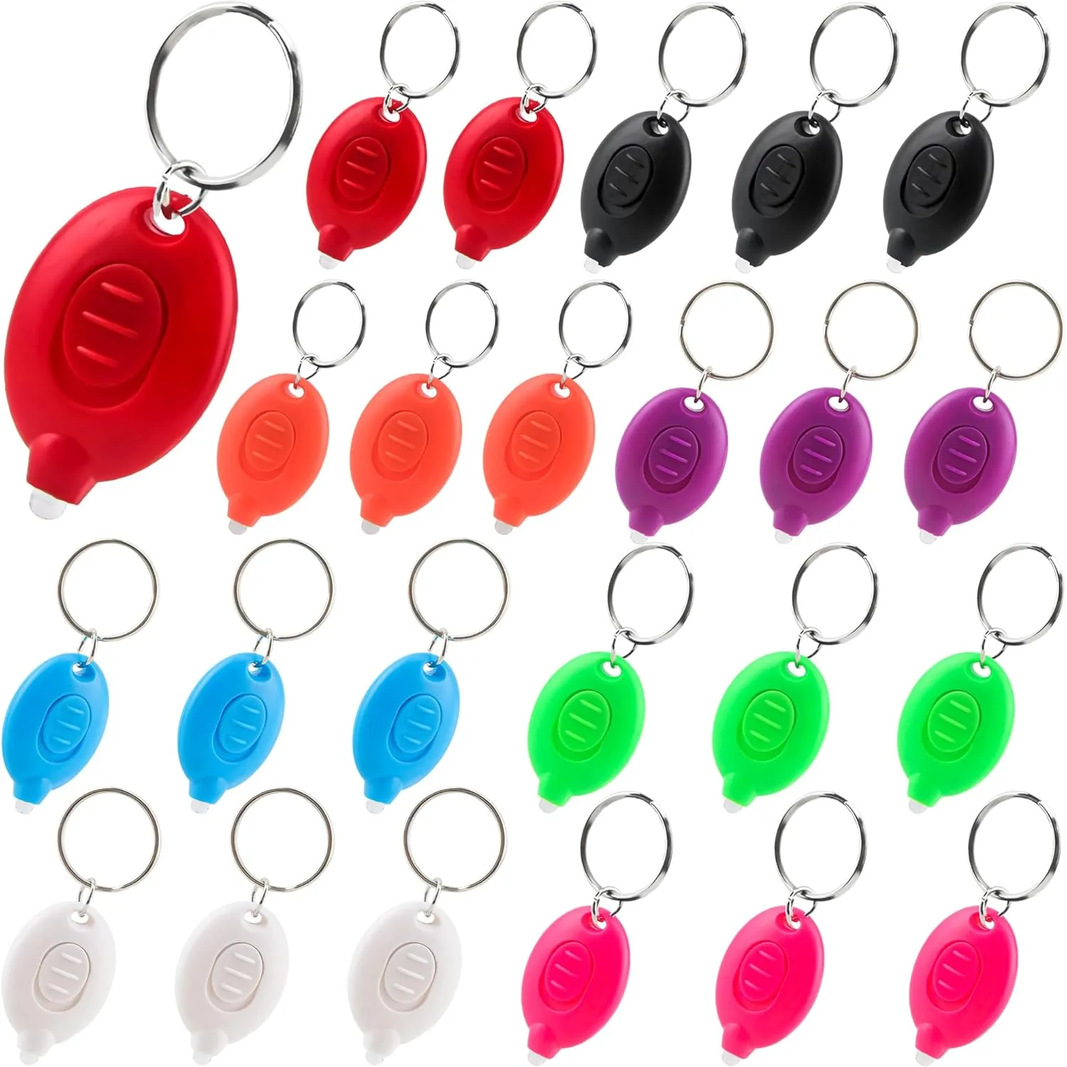 24 Pack Mini Led Flashlight Keychain Portable Small Flashlight Keyring for Night Activities and Emergency Lighting