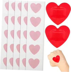 25Pcs Heart Shaped , Stickers Bandages for Wounds Protection Bulk Adhesive Portable Supplies for Wounds Household Patches