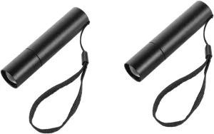 2pcs Portable USB Led Flashlight Torch Telescopic for Camping Hiking Outdoor Use Water Resistant -Abrasive Compact Design