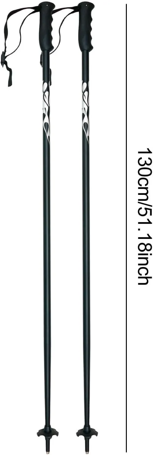 2Pcs Ski Poles Walking Sticks Aluminum Alloy for Men Women Hiking Poles for Snowshoeing Snowboarding Camping Outdoor Climbing