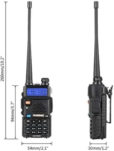 2pcs UV-5R Two Way Radio Handheld Ham Radio Dual Band Walkie Talkie