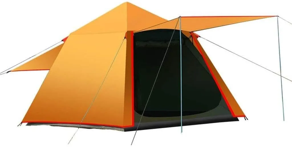 3-4 Person Outdoor Camping Double Layer Automatic Tent, Waterproof Sun and Rain Shelter, Quick Open Hiking and Beach Tent