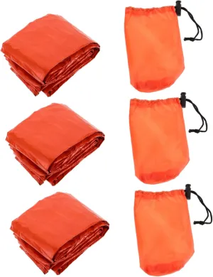 3-pc Lightweight Thermal Sleeping Bag Set Compression Sack Emergency Blanket for Camping Hiking Survival