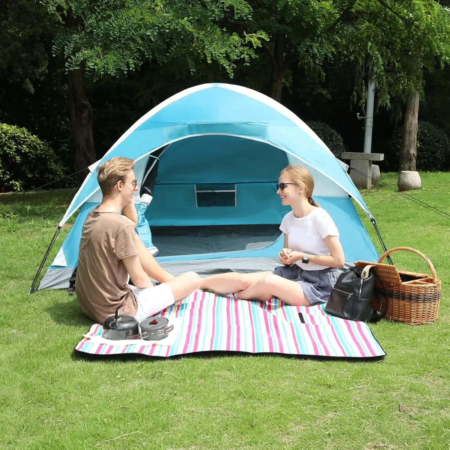 3 Person Backpacking Tent,Portable Lightweight Waterproof Windproof Easy Setup Backpacking Tent,Great for Camping Hiking Mountaineering