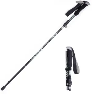3 Sections Hiking Poles, Aluminum Alloy Trekking Poles, Easy to Carry, Hiking Sticks with Storage Bag for Travel(A)