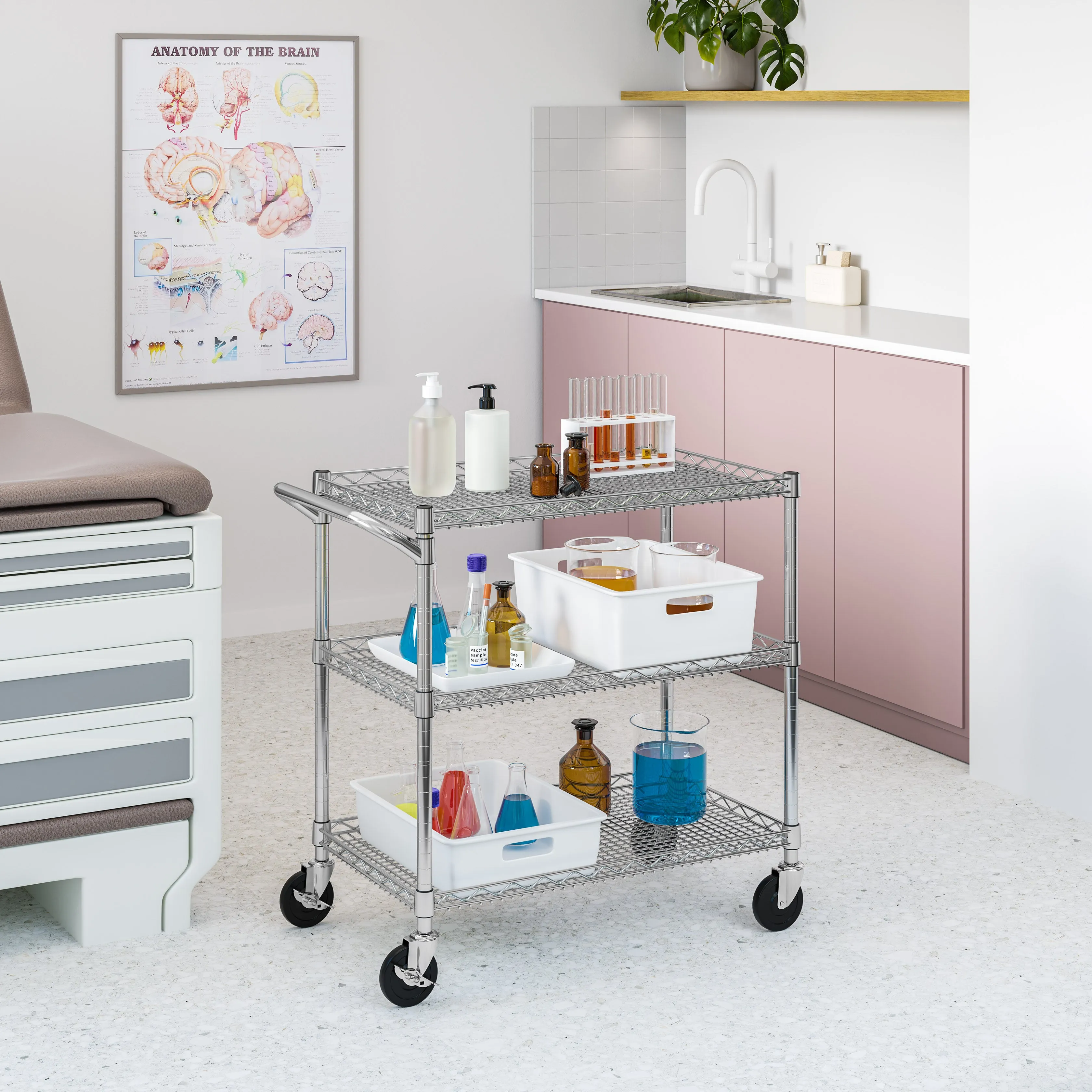 3-Tier NSF Utility Cart