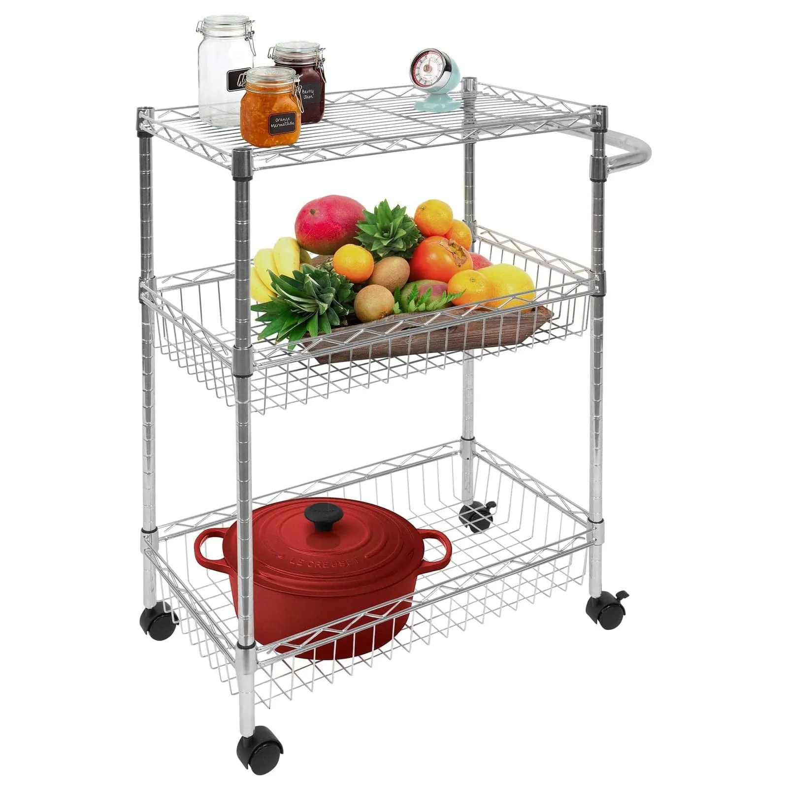 3-Tier Rolling Utility Cart