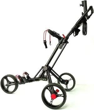 3-Wheel Aluminum Golf Push Cart Foldable Golf Trolley Golf Cart with Multi-Function Panel Profession Rider Golf Cart