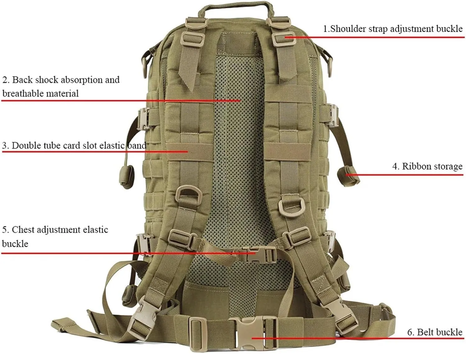 30L 1000D Nylon Waterproof Trekking Fishing Climbing Backpack Outdoor Rucksacks Tactical Sports Camping Hiking Bag(CAMO)