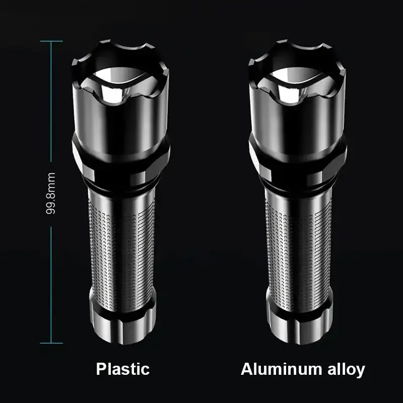 30W Portable Waterproof Telescopic Zoom Tactical Torch USB Charging Lantern Outdoor Flashlights