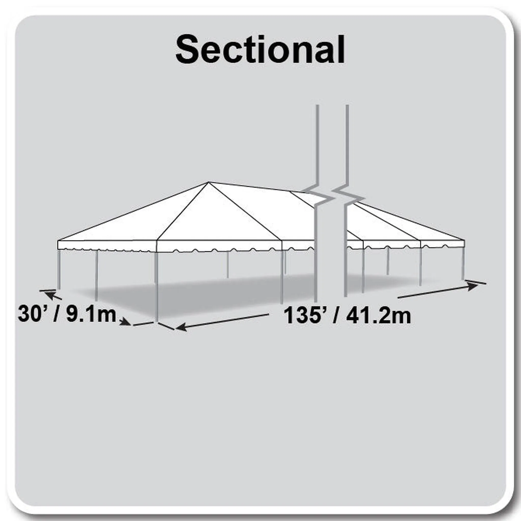 30x135 Classic Series Frame Tent