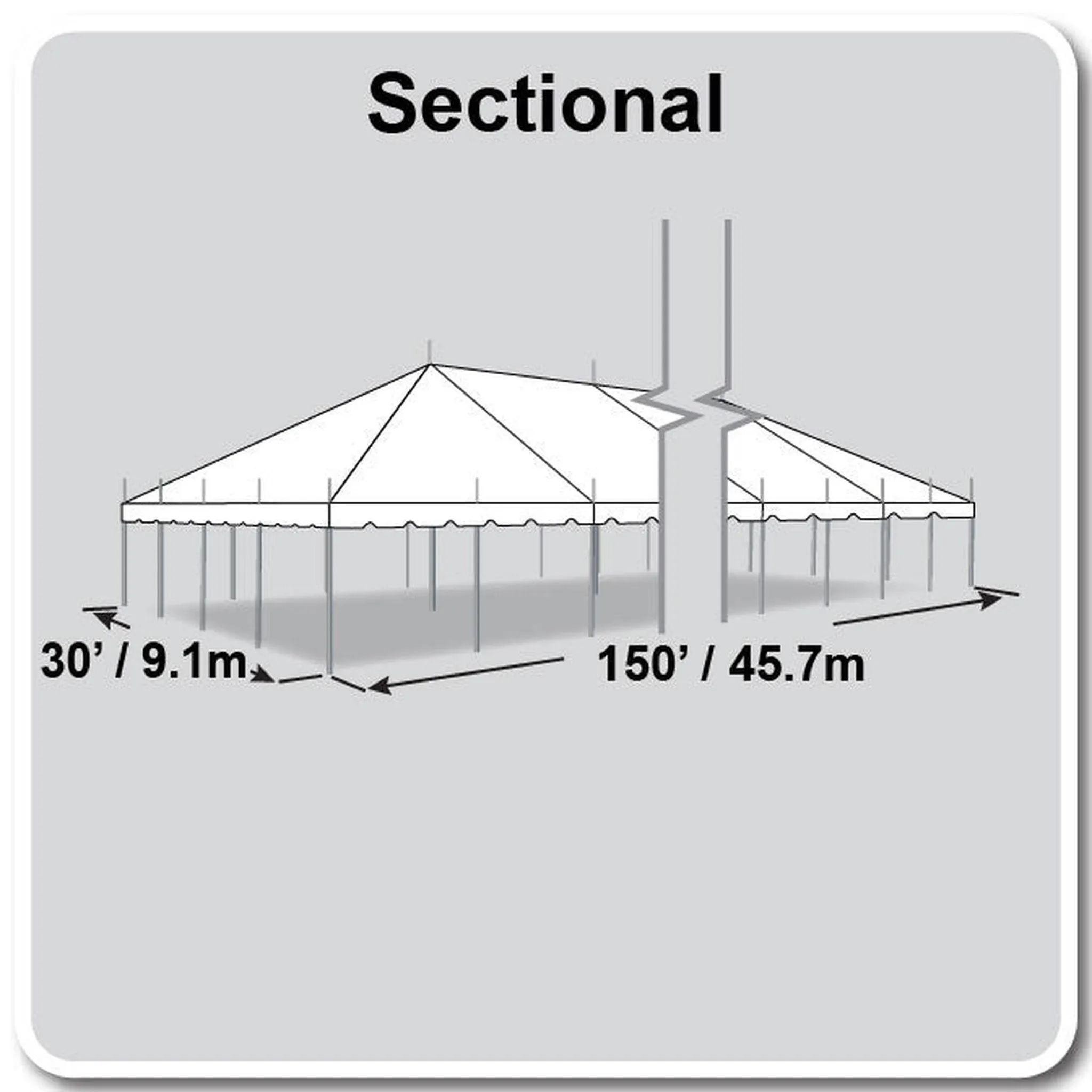 30x150 Classic Series Pole Tent
