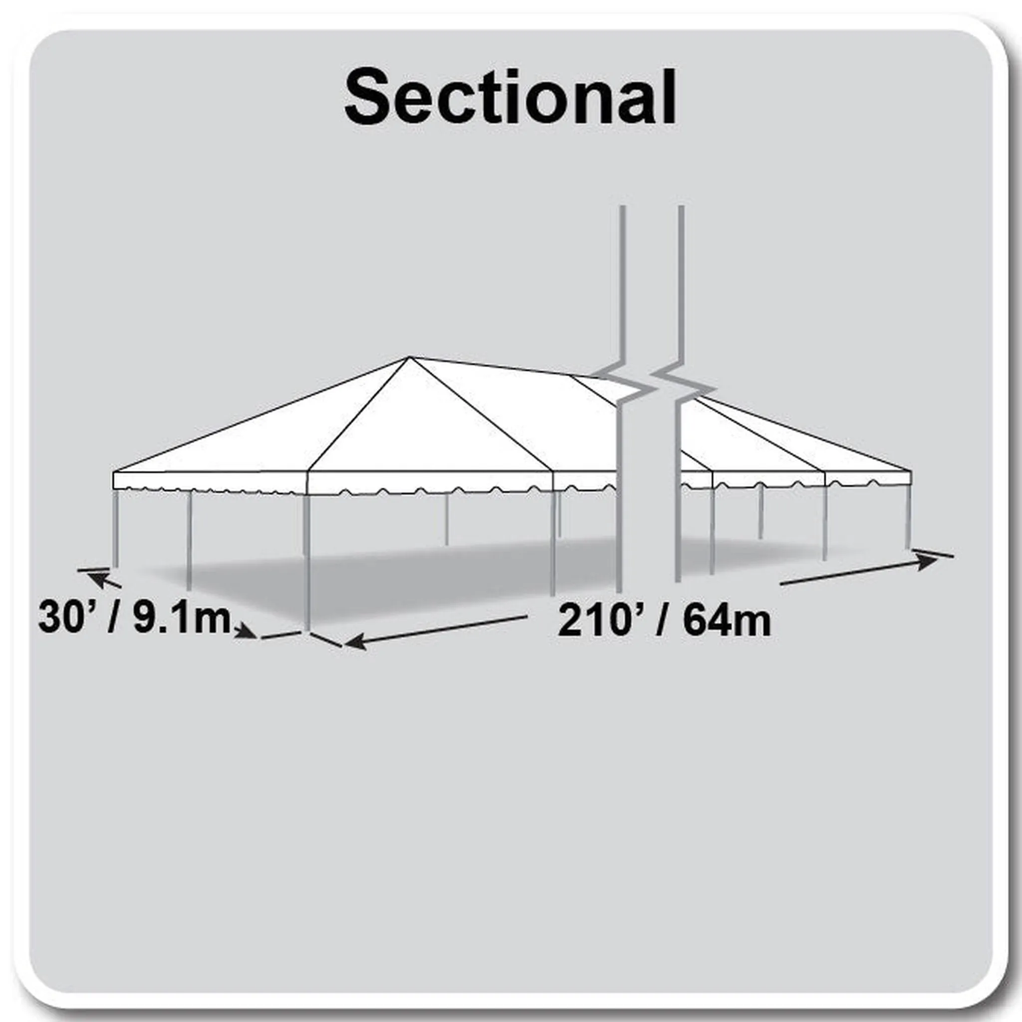 30x210 Classic Series Frame Tent