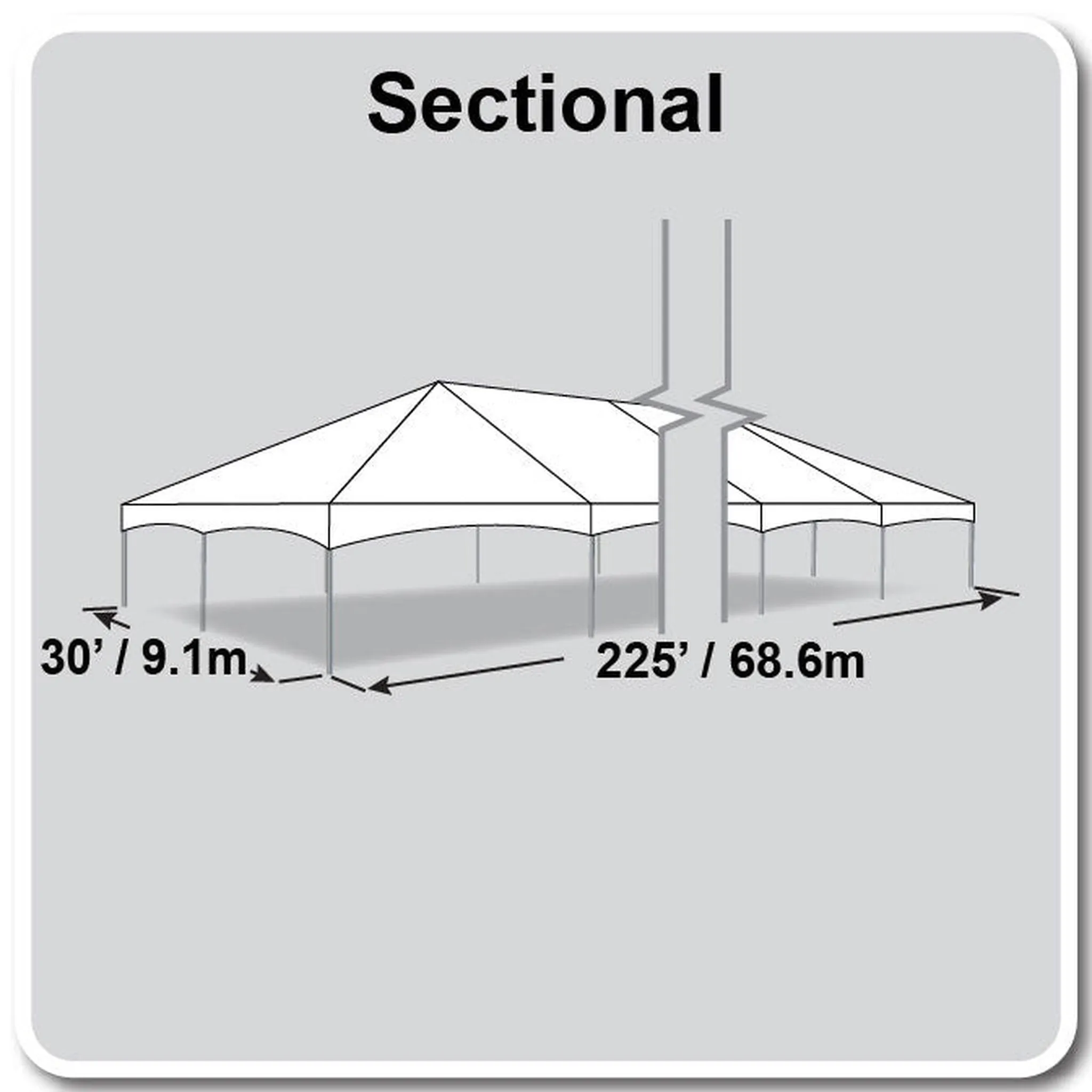 30x225 Master Series Frame Tent