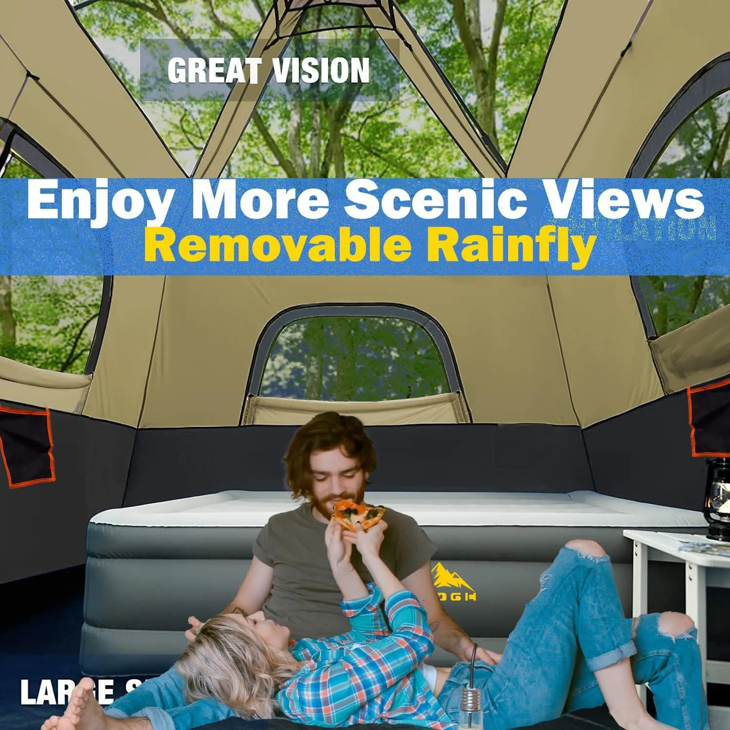 3/4 Person/6 Person Camping Tent Fast Cabin Tent with Instant Setup Tent, Weatherproof Tent Easy Quick Set Up & Pop Up in 60 Seconds with Rainfly Backpack for Family Camping,Upgraded Ventilation